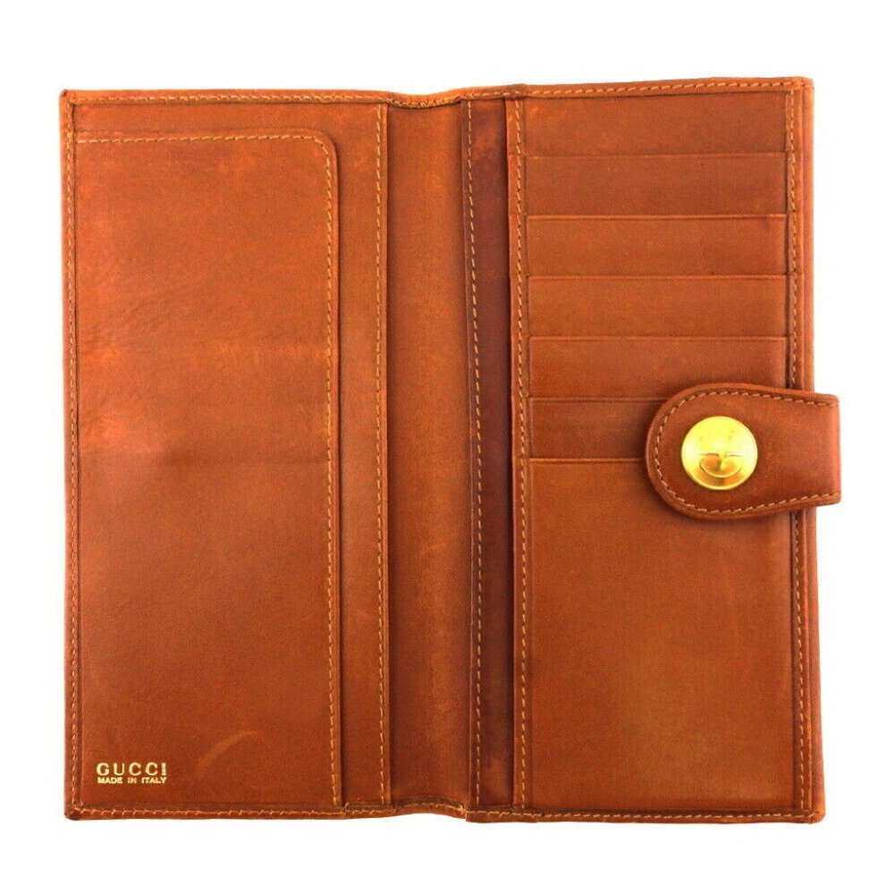 GUCCI Long Wallet Double G Leather Authentic - Picture 5 of 11